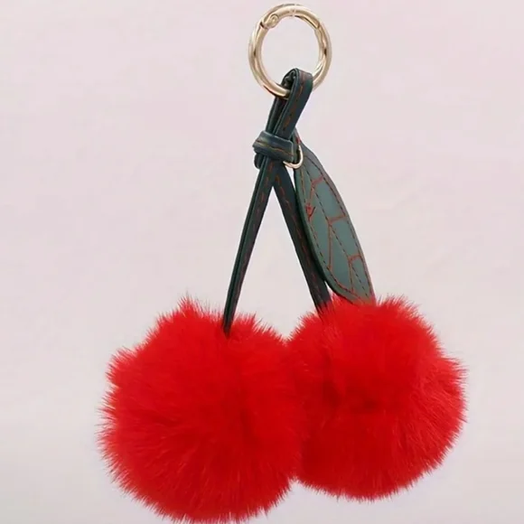 Fluffy Cherries Purse Charm New In Package - Picture 2 of 4